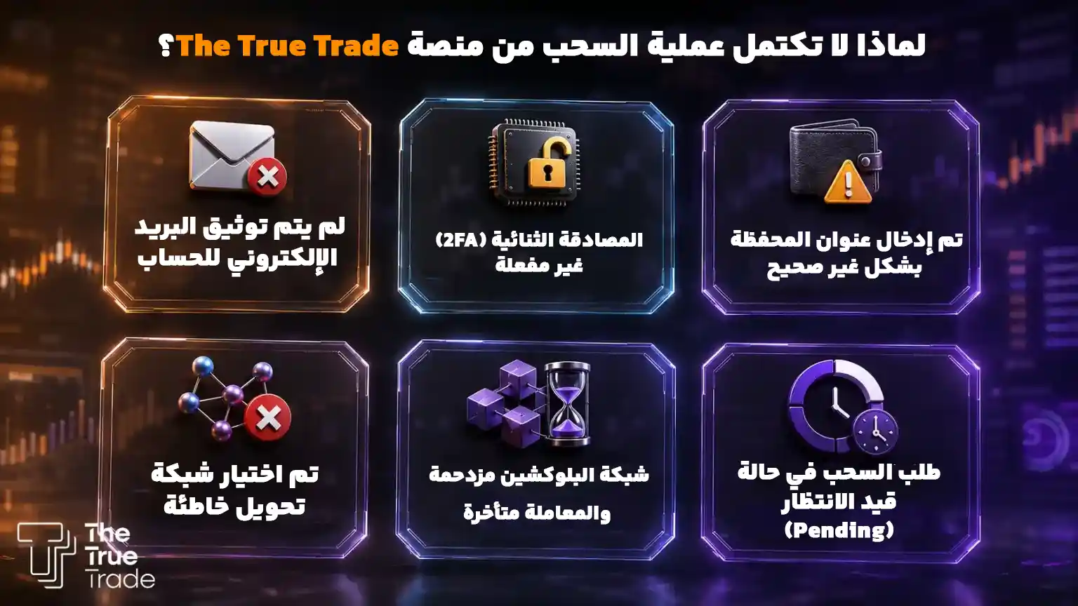 لماذا لا يتم إنجاز عملية السحب من ذا ترو تريد؟