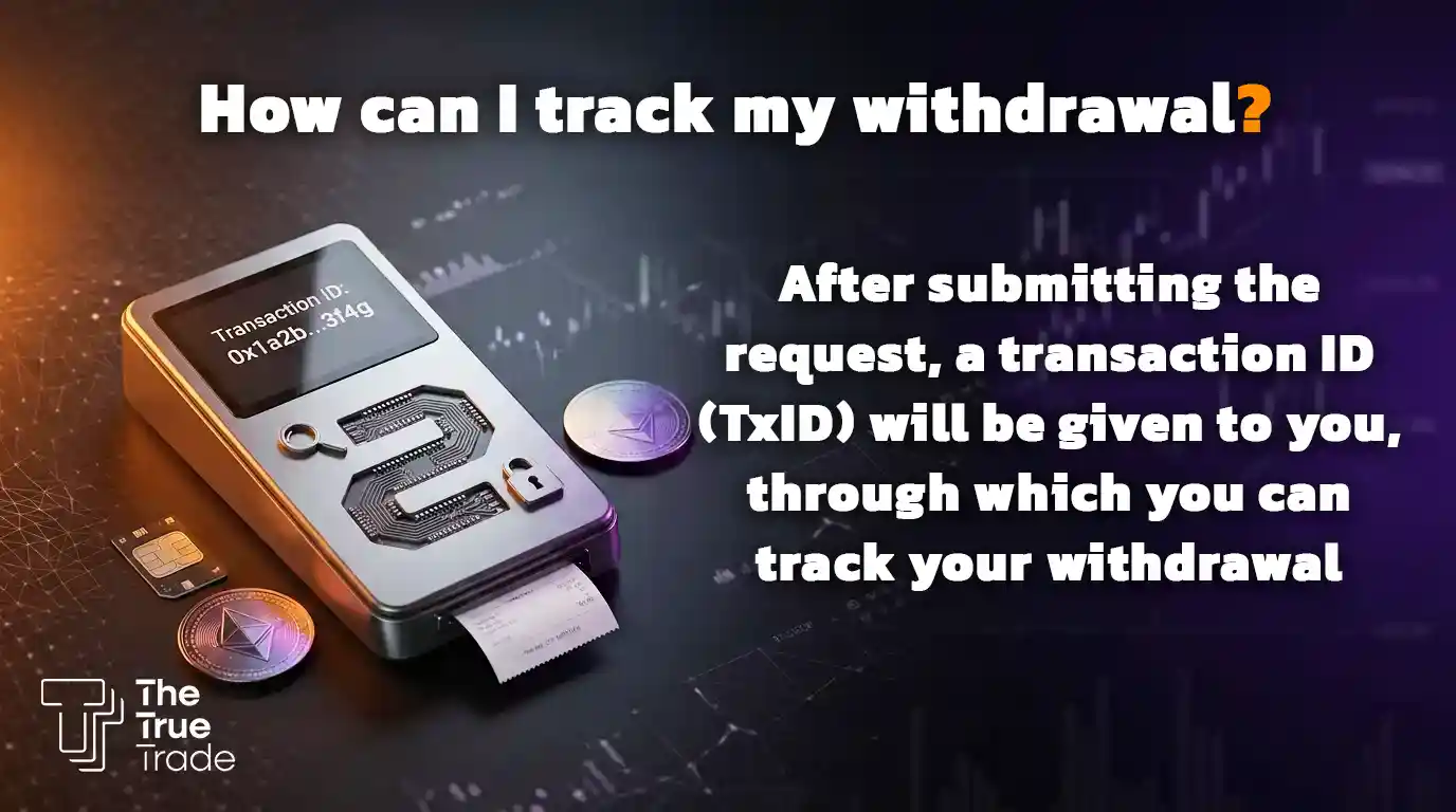 After submitting the request, a transaction ID (TxID) will be given to you, through which you can track your withdrawal