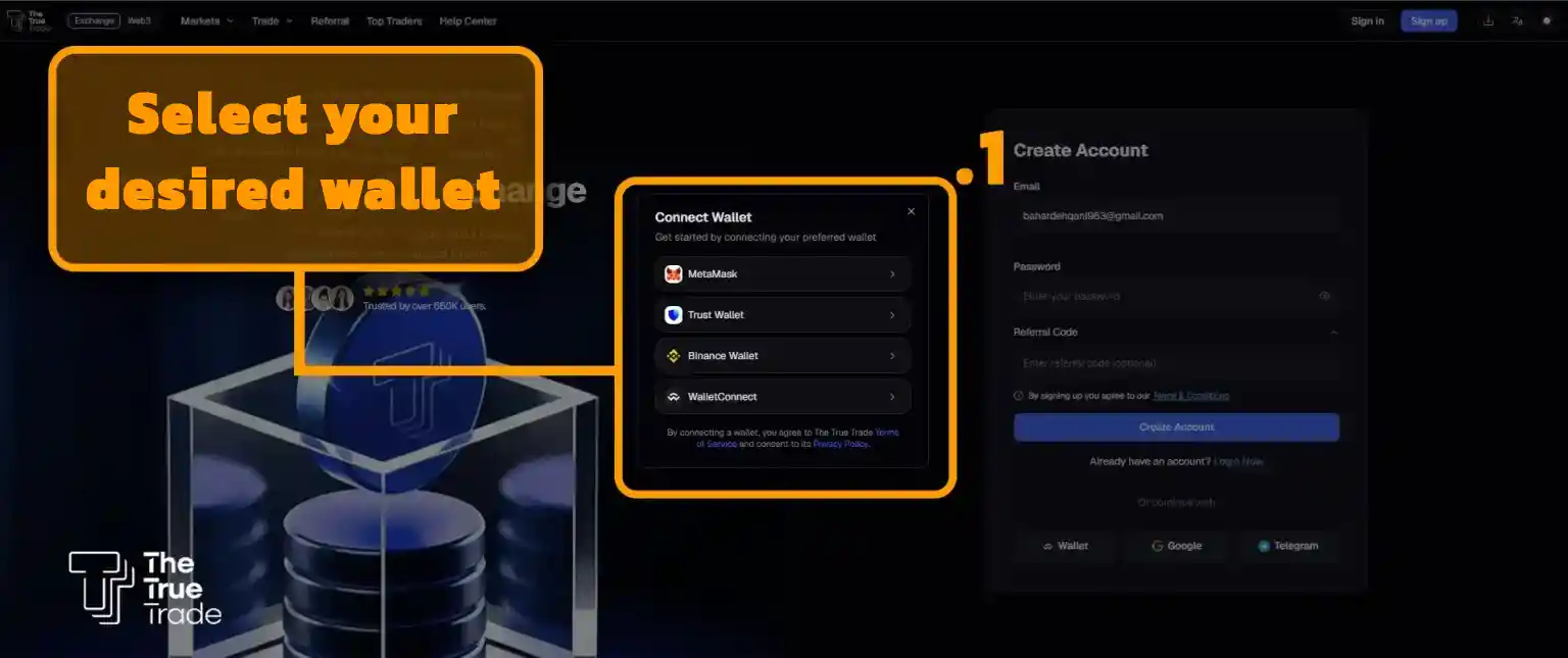 Select your desired wallet