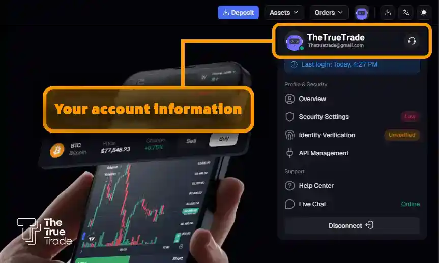 Your account information