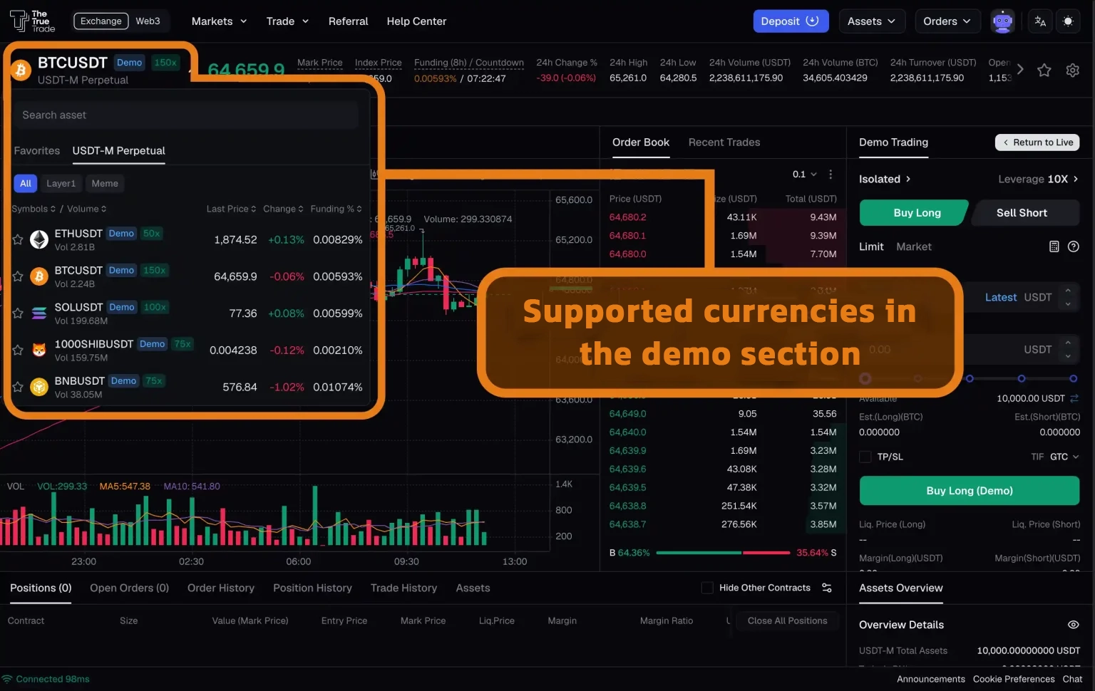 demo the true trade io
