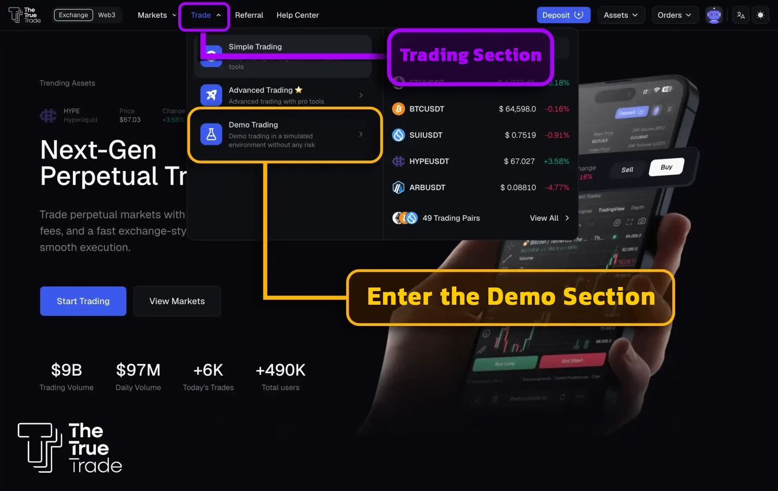 the true trade demo login