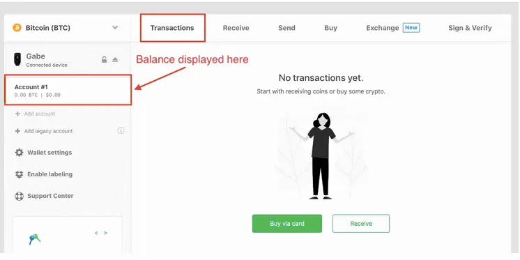 4.نحوه انتقال از صرافی به کیف پول Ledger Nano S استفاده از کیف پول لجر ممکن است در ابتدا کمی پیچیده به نظر برسد، اما با دنبال کردن این راهنمای گام‌به‌گام، می‌توانید به‌راحتی دارایی‌های خود را از صرافی منتقل کنید: وارد برنامه Ledger Live شوید. به بخش Manager مراجعه کنید. رمز ارزی که قصد ارسال آن را دارید، از App Catalog انتخاب کرده و نصب کنید.