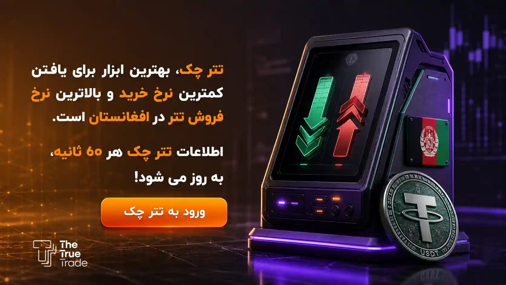 مراحل خرید تتر در افغانستان با ابزار تتر چک