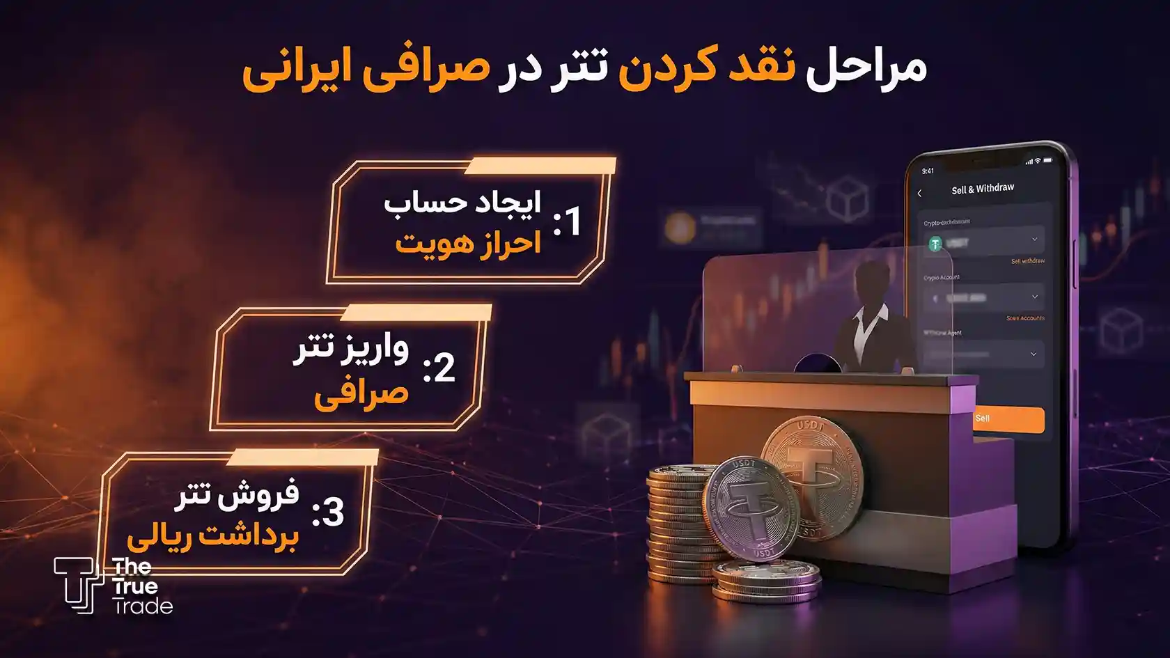 کارمزد و مراحل نقد کردن تتر در ایران و افغانستان